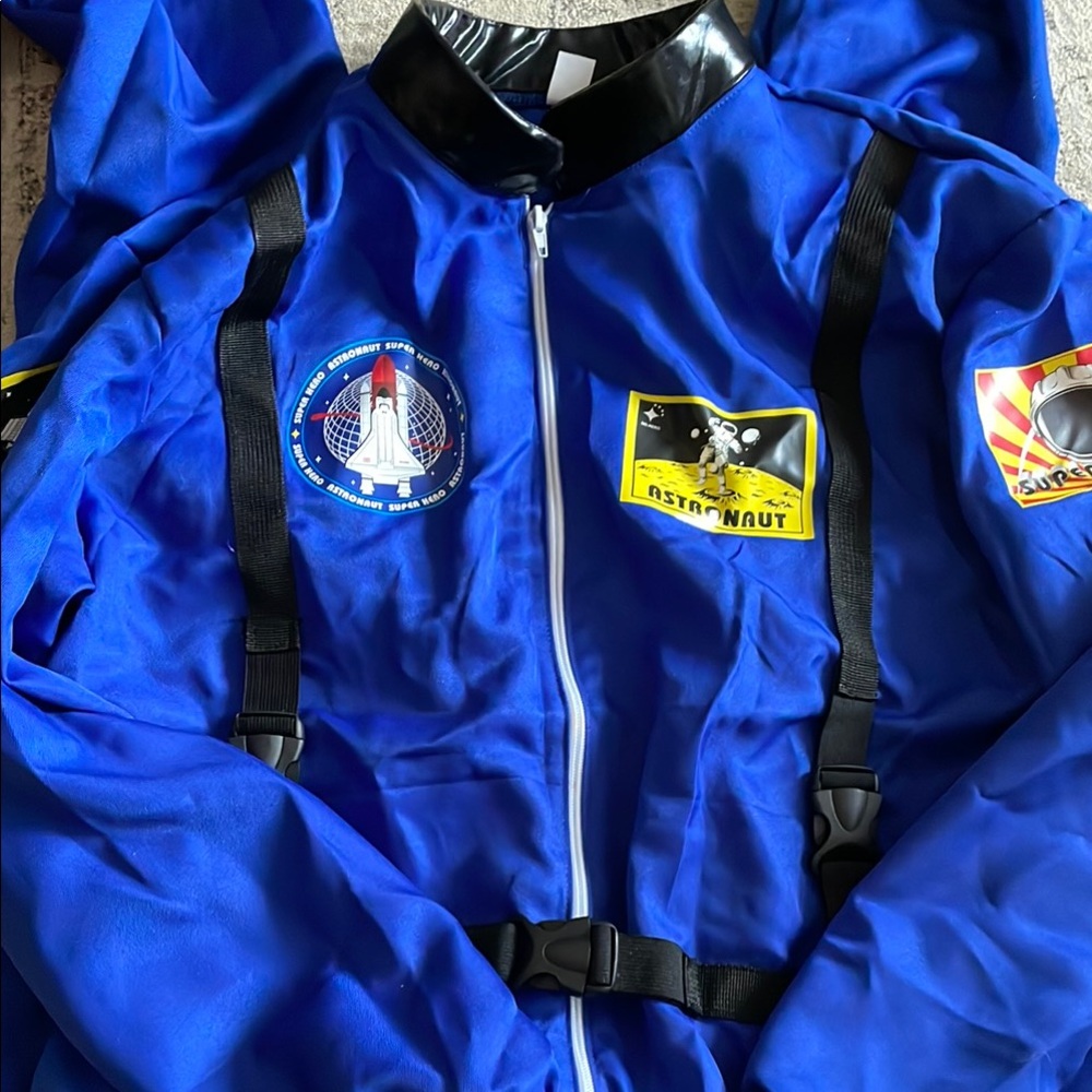 NASA Blue Astronaut Costume Large Jumpsuit, Wore 1x, Like New